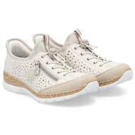 Sneakersy damskie - Sneakersy damskie Rieker N42V3-60 BEIGE 38 - miniaturka - grafika 1