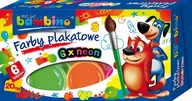 Przybory szkolne - Bambino farby plakatowe 6 kolorów neonowe - miniaturka - grafika 1