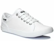Trampki damskie - Trampki tenisówki damskie białe Big Star W274835 tekstylne sznurowane 39 - miniaturka - grafika 1