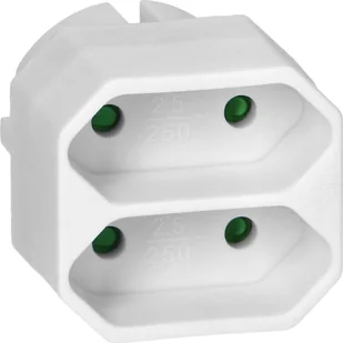 Orno Rozgałęźnik Orno OR-AE-13277/W 2x2P euro biały - Przedłużacze i rozgałęźniki - miniaturka - grafika 1