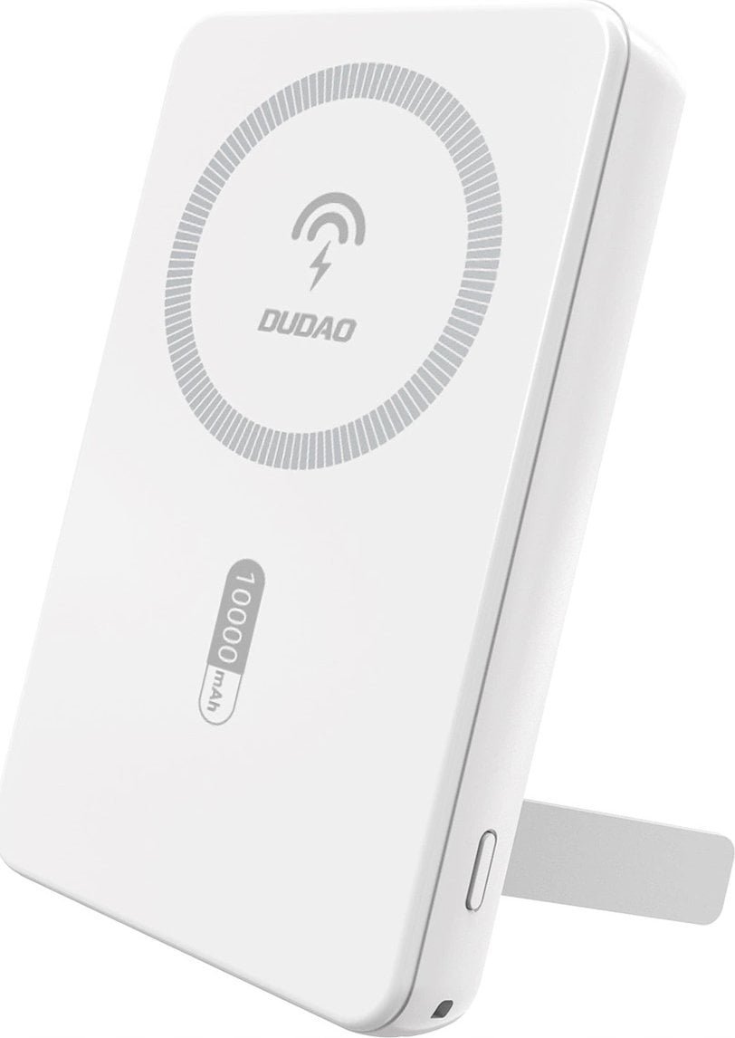 Dudao K14S+ 10000mAh 20W USB-A / USB-C / MagSafe z podstawką - biały