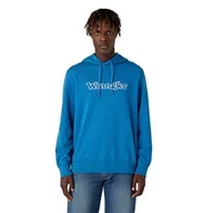 Bluzy męskie - Wrangler Męska bluza z kapturem, z motywem DEEP Water, rozmiar XXL, Deep Water, XXL - miniaturka - grafika 1