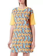 Sukienki - Love Moschino Damska sukienka Groovy Panel Print, żółty, 42 - miniaturka - grafika 1
