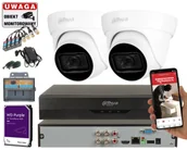 Zestawy do monitoringu - 2 kamery analogowe z rejestratorem Dahua HAC-HDW1800TL-A-0280B 8MPx Wizsense Mikrofon - miniaturka - grafika 1