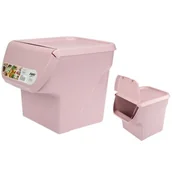 Kosze na śmieci - Pojemnik do przechowywania VegBOX 24 x 34 x 27 cm pudrowy róż - miniaturka - grafika 1