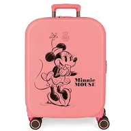 Walizki - Disney Minnie Happiness Walizka kabinowa Różowy 40x55x20 cms Twarde ABS Zamknięcie TSA Wbudowany 37L 2,74 kg 4 koła Podwójne Bagaż ręczny, Różowy, Maleta de cabina, Walizka kabinowa - miniaturka - grafika 1