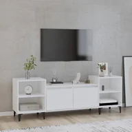 Szafki RTV - Lumarko Szafka pod TV, wysoki połysk, biała, 160x35x55 cm - miniaturka - grafika 1