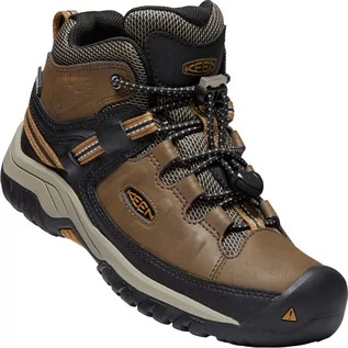 Buty trekkingowe męskie - Keen Męskie buty trekkingowe Targhee Mid Wp, brązowy - Dark Earth Golden Brown - 36 EU - grafika 1