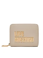 Portfele - LOVE MOSCHINO Mały Portfel Damski JC5613PP1MKD0110 Beżowy - miniaturka - grafika 1