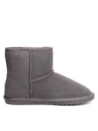 Buty dla dziewczynek - EMU Australia Śniegowce Wallaby Mini Teens T10103 Szary - miniaturka - grafika 1