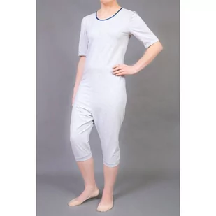 Kombinezon zabezpieczający przed rozbieraniem dla Seniora : kolor_kombinezonu - Niebieski, model_kombinezonu - krótkie rękawy, krótkie nogawki - polecamy na okres ciepły, rozmiar_kombinezonu - S - Akcesoria dla osób starszych i niepełnosprawnych - miniaturka - grafika 1