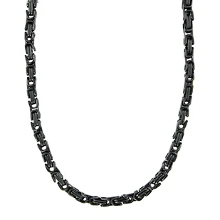 5 mm łańcuszek męski bransoletka łańcuszek męski naszyjnik łańcuszek męski, 40 cm czarny łańcuszek ze stali nierdzewnej - Naszyjniki męskie - miniaturka - grafika 1