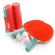 Tenis stołowy - Meteor Zestaw do tenisa stołowego Sunrise Rollnet 2 rakietki + 3 piłeczki 15044 - miniaturka - grafika 1