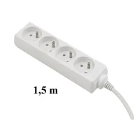 Przedłużacze i rozgałęźniki - Przedłużacz listwowy 1,5 m 4 gniazdowy z uziemieniem EPS-401,5 - miniaturka - grafika 1