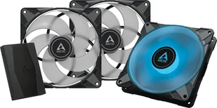Wentylator Arctic P14 PWM PST RGB 0dB 3-pack + Hub ACFAN00256A - Wentylatory komputerowe - miniaturka - grafika 1