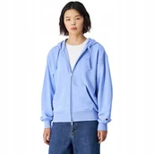 Bluzy damskie - Bluza damska Champion Full Zip Hoodie Sweatshirt błękitna 117787 BS186 S - miniaturka - grafika 1
