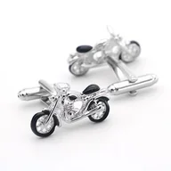 Spinki do mankietów i krawatów - Ekskluzywne spinki do mankietów w kształcie motocykla Akademia Stylu - miniaturka - grafika 1