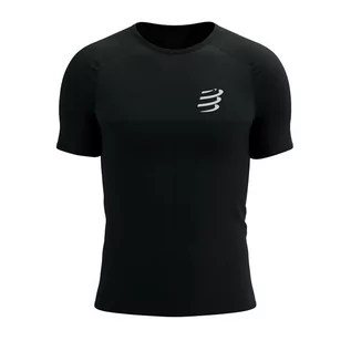 Bielizna sportowa męska - COMPRESSPORT Koszulka biegowa PERFORMANCE SS T-SHIRT black/white - grafika 1