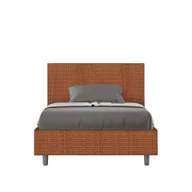 Łóżka - Łóżko tapicerowane bez podstawy 120x200 Labirinto 04 pomarańczowe tkanina Adele - miniaturka - grafika 1