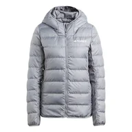 Kurtki damskie - adidas IP6036 W MULTI DOWN J Kurtka Damska szary Rozmiar M - miniaturka - grafika 1
