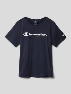 Koszulki dla chłopców - T-shirt z nadrukiem z logo - grafika 1