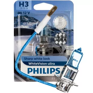 Żarówka halogenowa PHILIPS WhiteVision ultra H3 12V 55W - Żarówki samochodowe - miniaturka - grafika 1