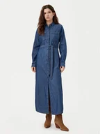 Sukienki - Noisy May Sukienka koszulowa Sigga 27032159 Granatowy Regular Fit - miniaturka - grafika 1