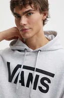 Bluzy męskie - Vans bluza męska kolor szary z kapturem z nadrukiem VN000HNX1QI1 - miniaturka - grafika 1