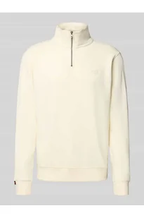 Bluza z kołnierzem zapinanym i wyhaftowanym logo - Superdry - Bluzy męskie - miniaturka - grafika 1