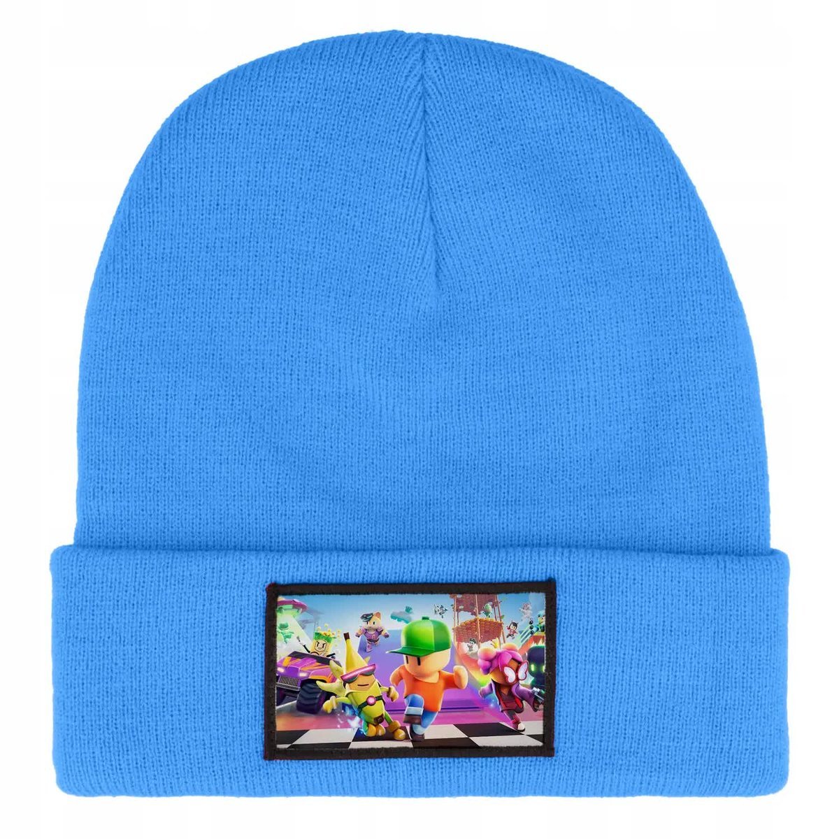 CZAPKA BEANIE ZIMOWA CIEPŁA NIEBIESKA DLA DZIECI MOTYW CHAMPION STUMBLER WZ