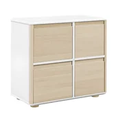 Komody dla dzieci - Komoda 4D szeroka Funflex Brzoza - miniaturka - grafika 1