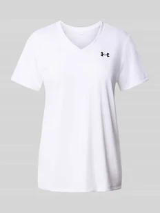 T-shirt z nadrukiem z logo - Koszulki i topy damskie - miniaturka - grafika 1