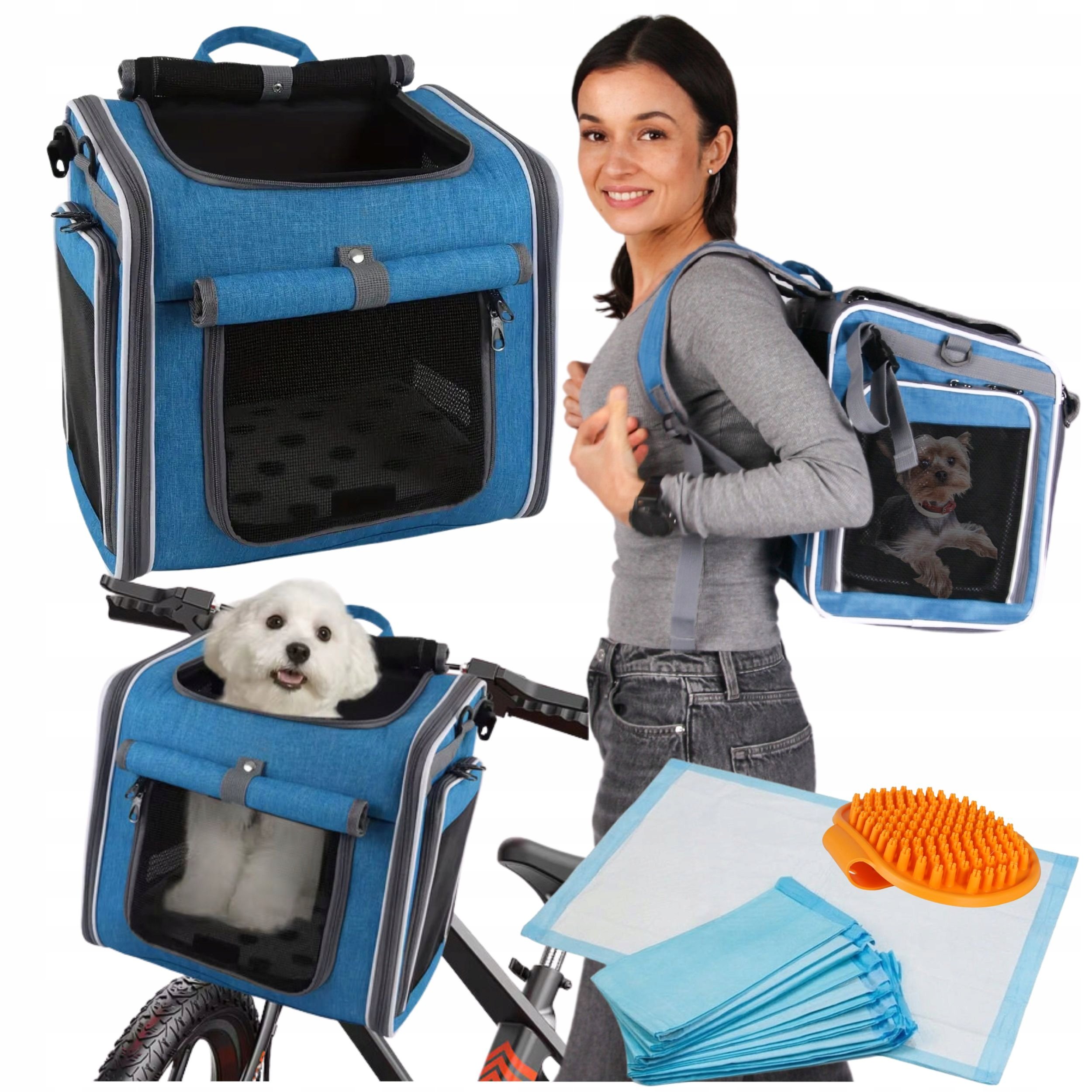 Transporter torba psa kota 4w1 fotelik do samochodu plecak solidny do 5,5kg