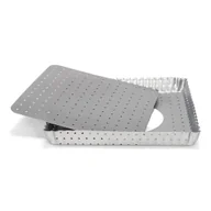 Formy do ciast - PATISSE SILVER-TOP Forma do tarty perforowana 21x21 cm - miniaturka - grafika 1