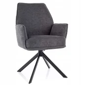Fotele i krzesła biurowe - Krzesło Obrotowe Hugo Brego Ciemny Szary/Czarny Solidne Biurowe Pracownia - miniaturka - grafika 1