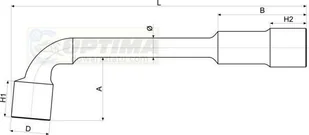 Yato Klucz Fajkowy, nasadowy typu l 11 mm YT-1631 - Klucze i nasadki - miniaturka - grafika 2