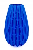 Wazony i flakony - Nowoczesny wazon na suche kwiaty / LEGO - niebieski satyna, nietłukący 20cm - miniaturka - grafika 1