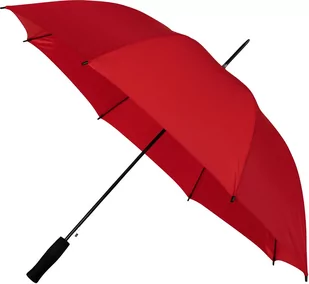 Automatyczna lekka parasolka damska czerwona z czarnym stelażem - Parasole - miniaturka - grafika 1