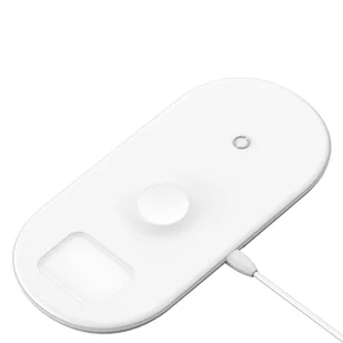 Baseus 3w1 ładowarka bezprzewodowa Qi do telefonu, Apple Watch i słuchawek AirPods 18W biały (WX3IN1-02) - Ładowarki do telefonów - miniaturka - grafika 2