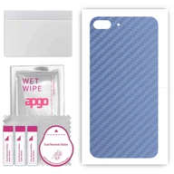 Szkła hartowane na telefon - Folia naklejka skórka strukturalna na TYŁ do Apple iPhone 8 Plus - Carbon Granatowy - apgo SKINS - miniaturka - grafika 1
