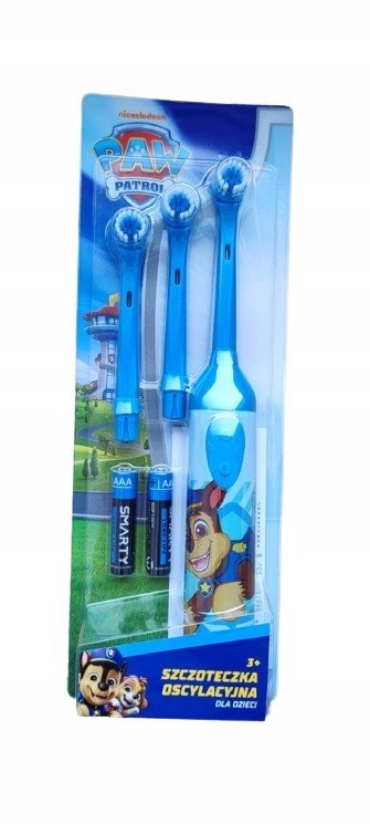 SZCZOTECZKA OSCYLACYJNA DLA DZIECI PSI PATROL CHASE -3 końcówki