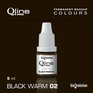 Pozostałe akcesoria kosmetyczne - Pigment do makijażu permanentnego do kresek Bioevolution Black Warm 02 Qline Pro 5ml - miniaturka - grafika 1
