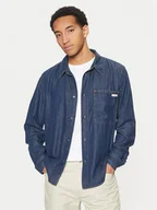 Koszule męskie - Calvin Klein Jeans Koszula jeansowa J30J327022 Granatowy Regular Fit - miniaturka - grafika 1