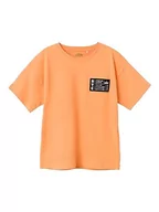 Koszulki i topy damskie - NAME IT Chłopcy Nkmvector Ss Loose Top J T-Shirt, Mock Orange, 146-152 - miniaturka - grafika 1