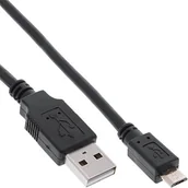 Kable USB - InLine Kabel USB microUSB 1.5m Czarny 31715Q - miniaturka - grafika 1