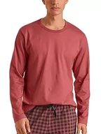 Koszulki męskie - CALIDA RMX Sleep Time Off koszulka męska, Mineral Red, 46-48 - miniaturka - grafika 1