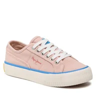 Trampki damskie - Pepe jeans Tenisówki PGS30542 Mauve Pink 319 - miniaturka - grafika 1