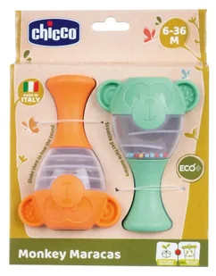 Małpki marakasy Eco+ - Chicco - Zabawki interaktywne dla dzieci - miniaturka - grafika 1
