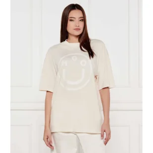 Hugo Blue T-shirt Oversize fit - Koszulki i topy damskie - miniaturka - grafika 1