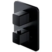 Baterie podtynkowe - Omnires PM7436 BL Parmatermostatyczna bateria wannowa czarny - miniaturka - grafika 1